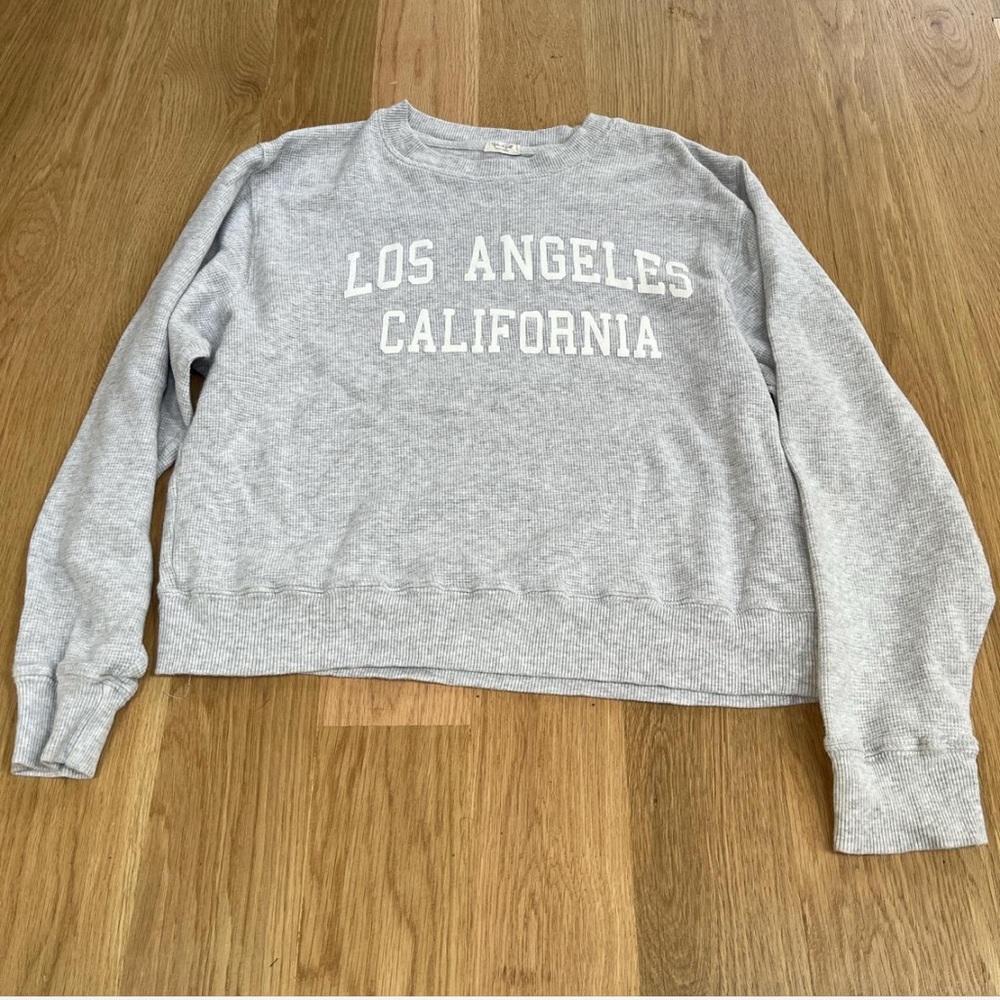 Brandy Melville Gray Crewneck Sweater with California Print